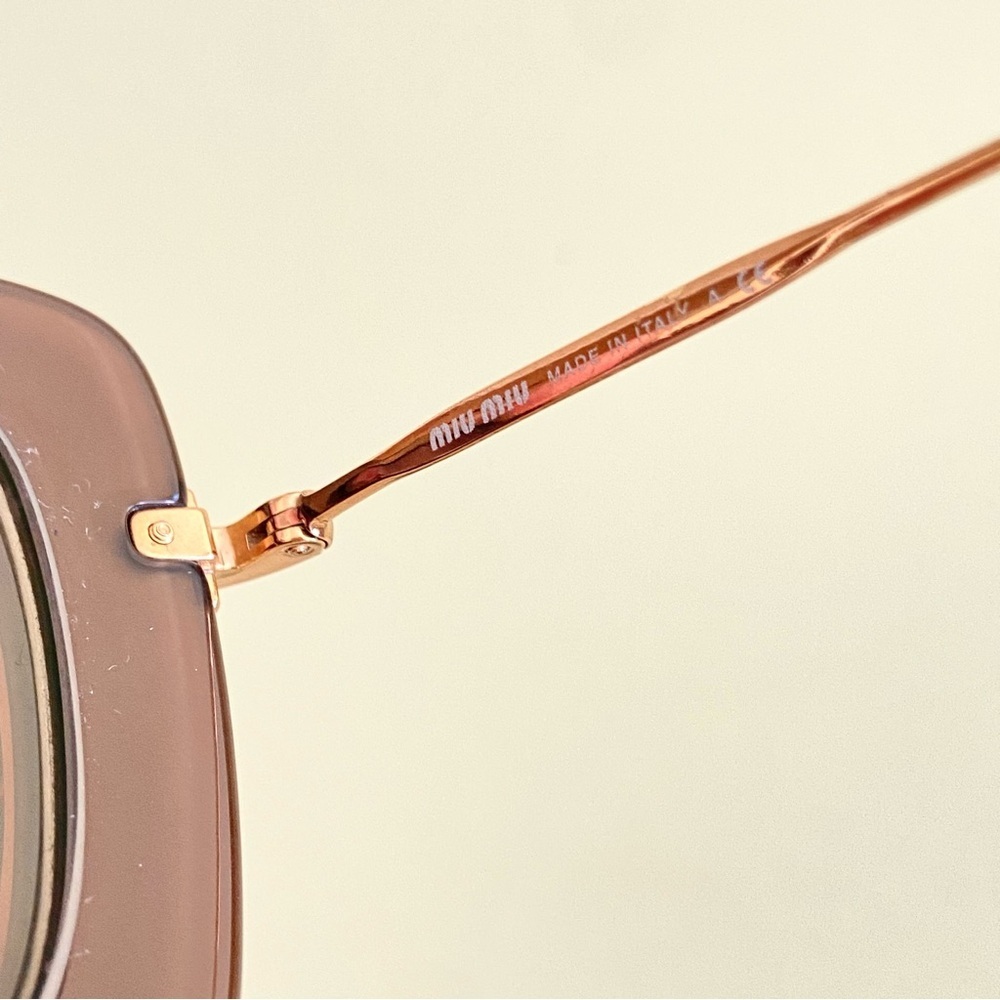 MIU MIU SMU07O KAY-0A7 Retro Sunglasses Black/ Gold - Picture 16 of 16
